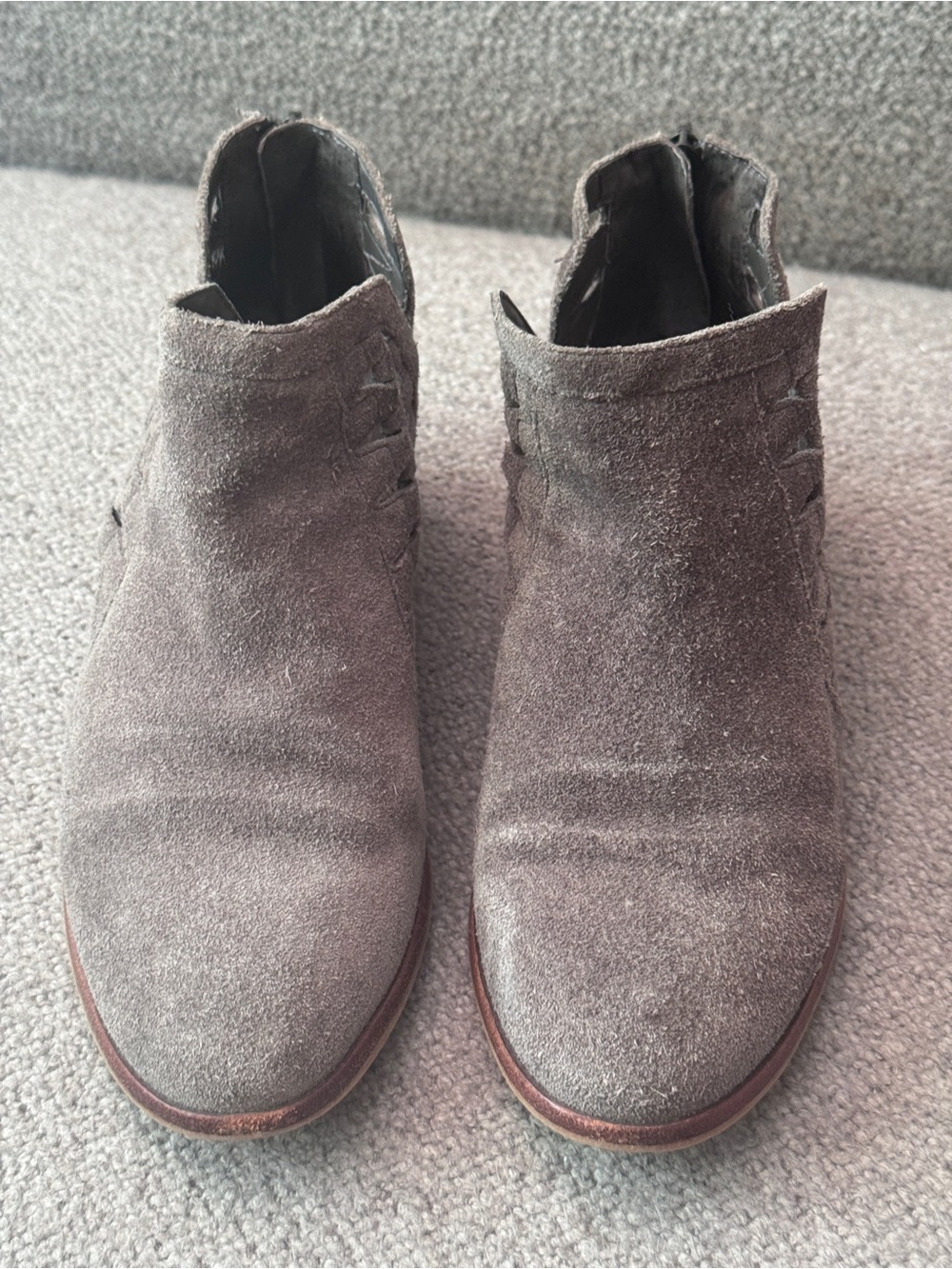 Vince Camuto Gray Suede Ankle Booties Size US 6.5